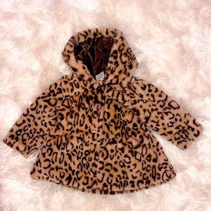 Cheetah faux fur jacket